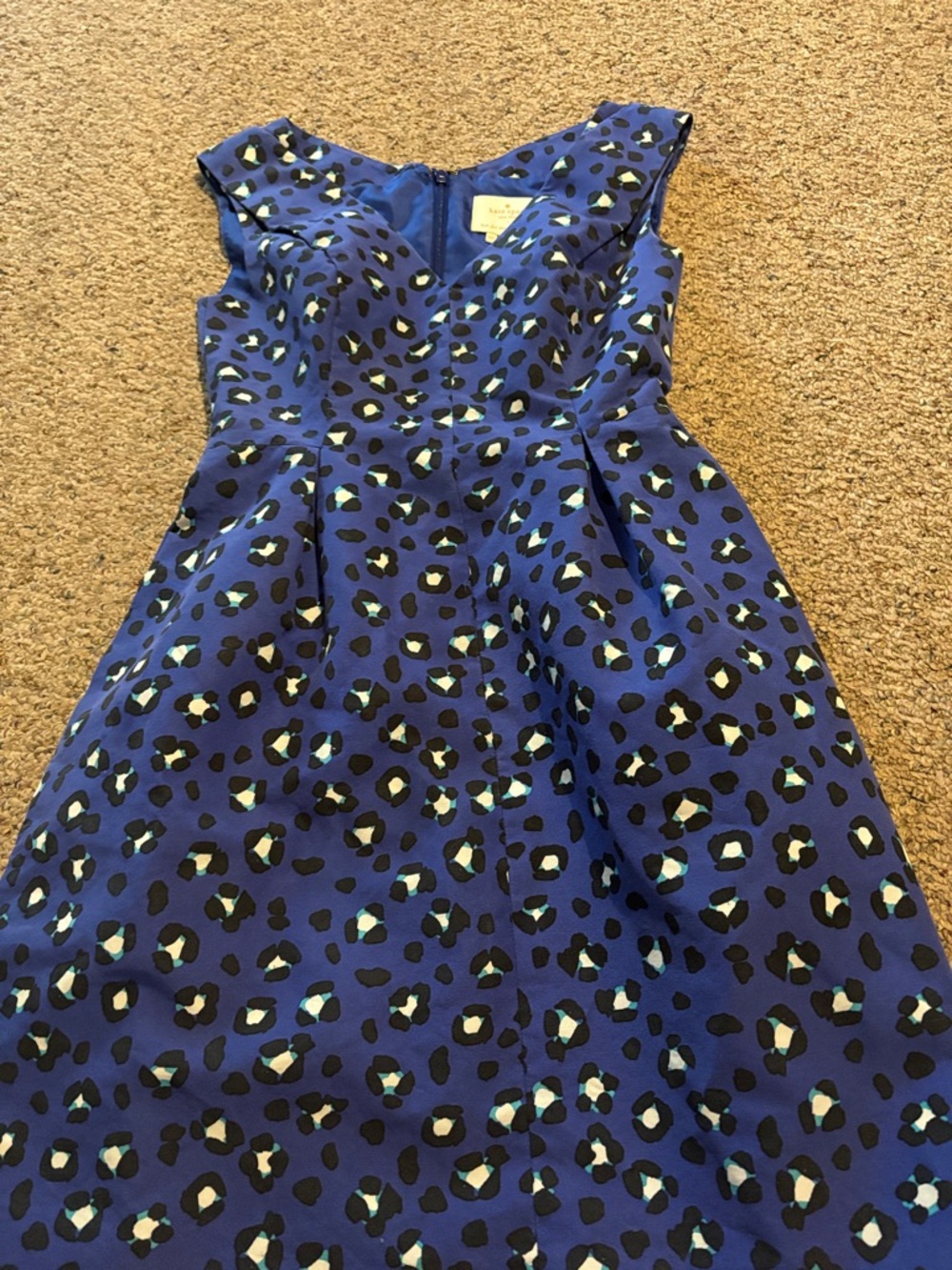 Kate Spade Cyber Cheetah Dawson Dress Blue